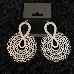 Pierced Silver Earrings